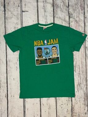Boston Celtics Homage NBA Jam BROWN & TATUM Men's T-Shirt Green